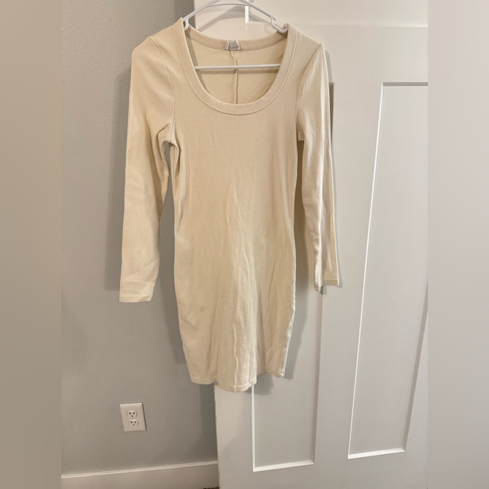 Cotton On Cream Long Sleeve Dress